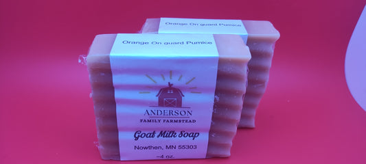 Goat Milk Soap Orange On-guard Pumice