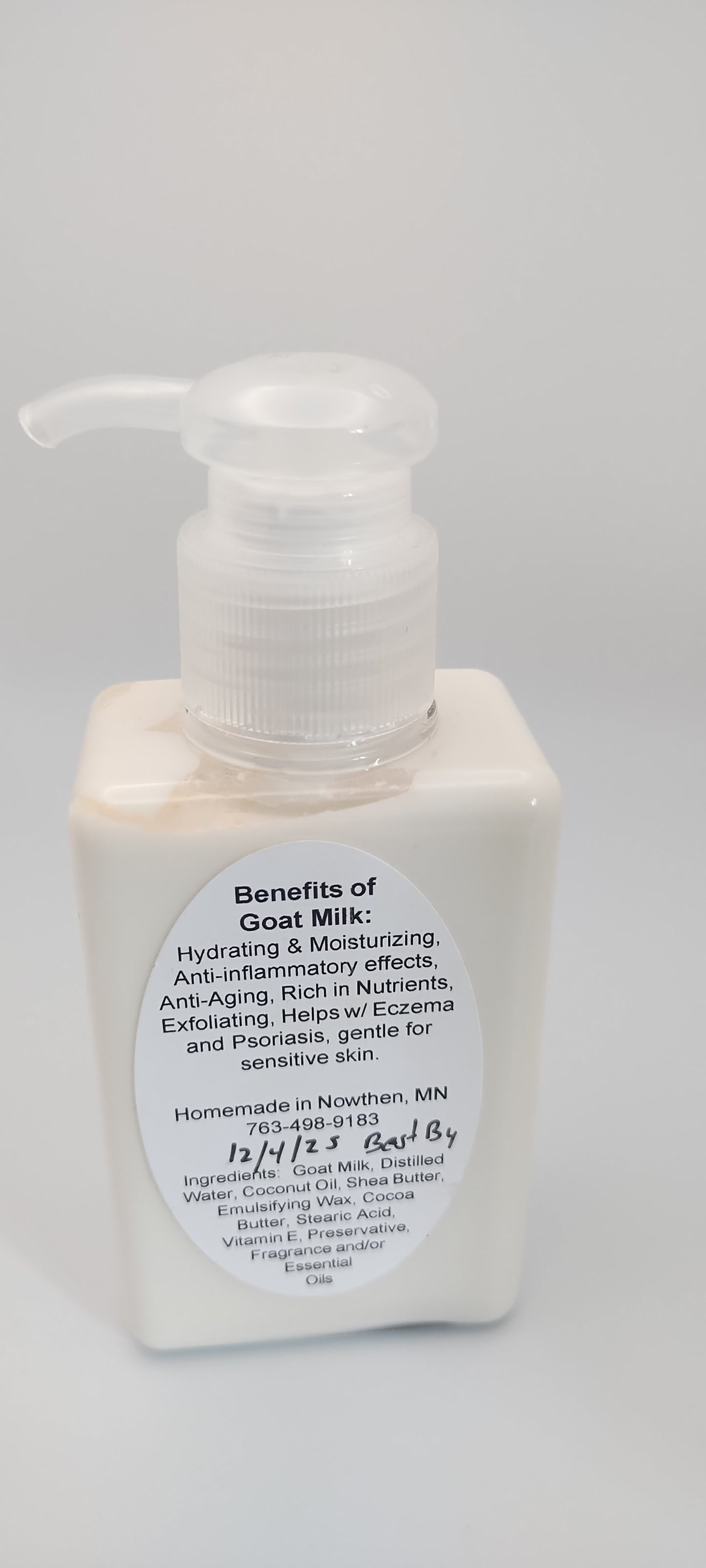 4 oz Pump Goat Milk Lotion