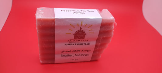Goat Milk Soap Peppermint Tea Tree Pumice